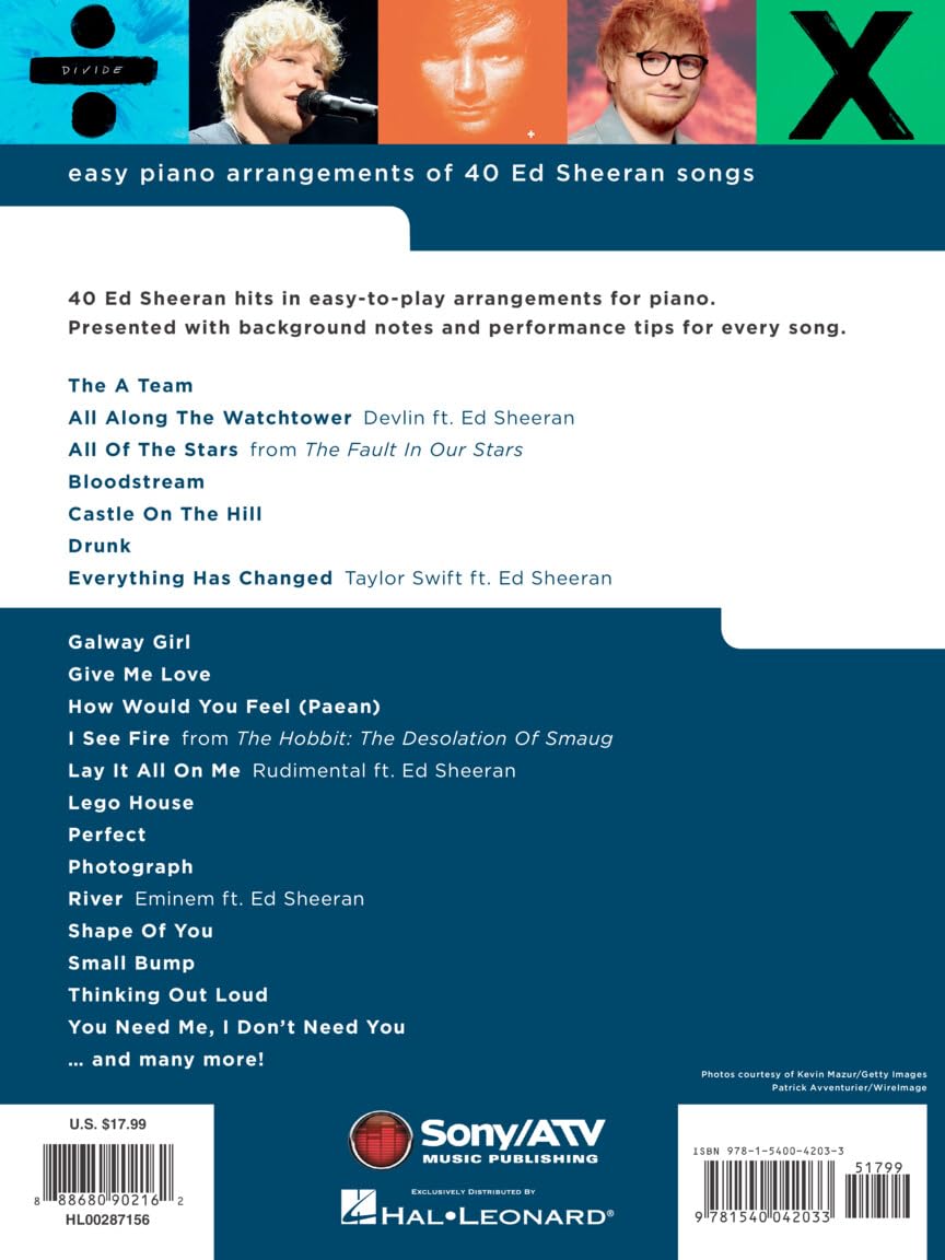 Ed Sheeran - REALLY EASY Piano: 40 Ed Sheeran Songs