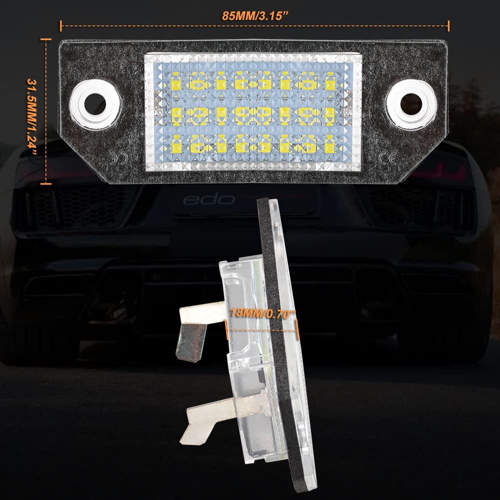 KATUR 1 par de 24 SMD LED luces de matrícula para Ford Focus C-MAX 03-07 bombillas reales