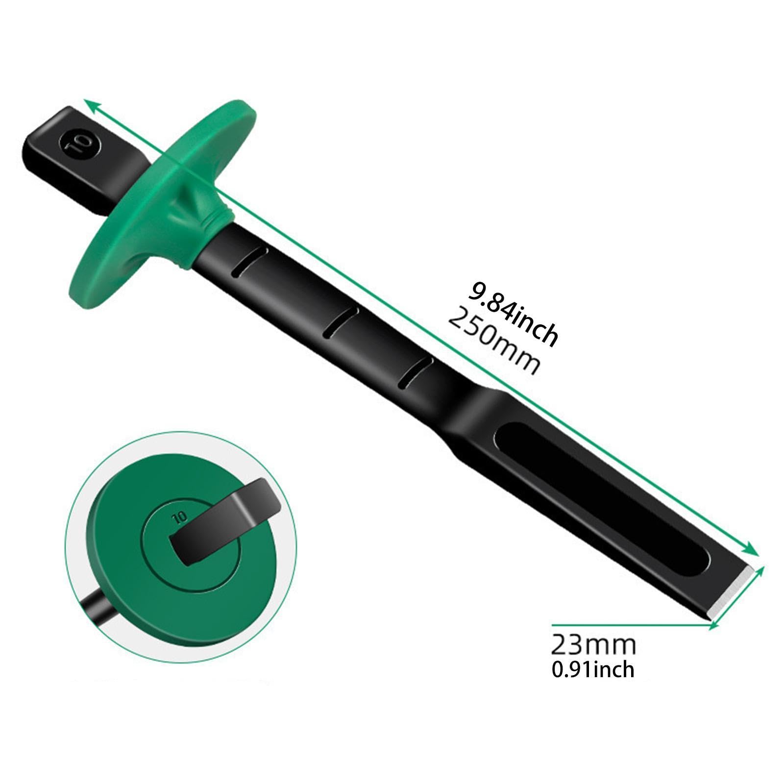 Harilla Cincel de Mampostería, Cincel Plano, Herramienta Manual Antideslizante, Multiusos, para Cortar Piedra de Cemento, Herramienta de Hormigón para Demolic, 25cm