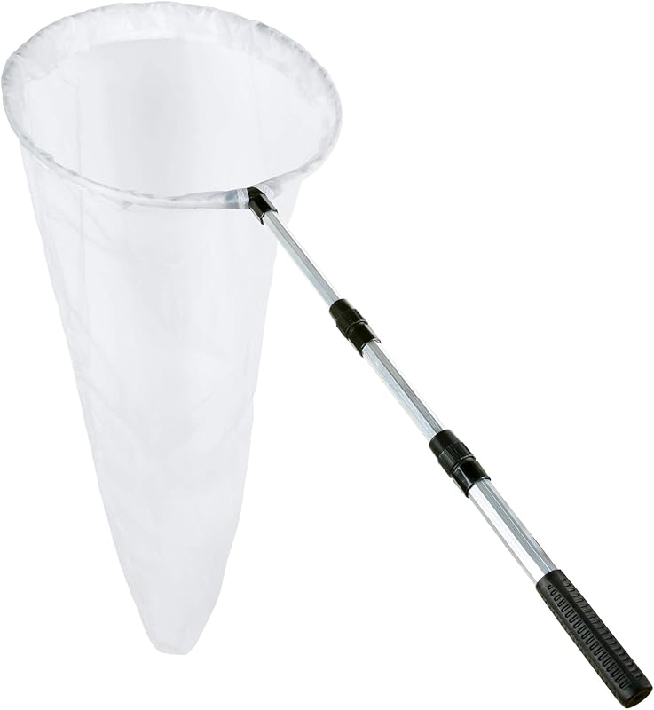 Insect and Butterfly Net with 12" Ring, 24" Net Depth, Handle Extends to 36 Inches