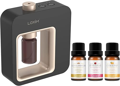 LOXIM Pride Black - Difusor sin agua y mezcla de aceites esenciales Discovery Collection
