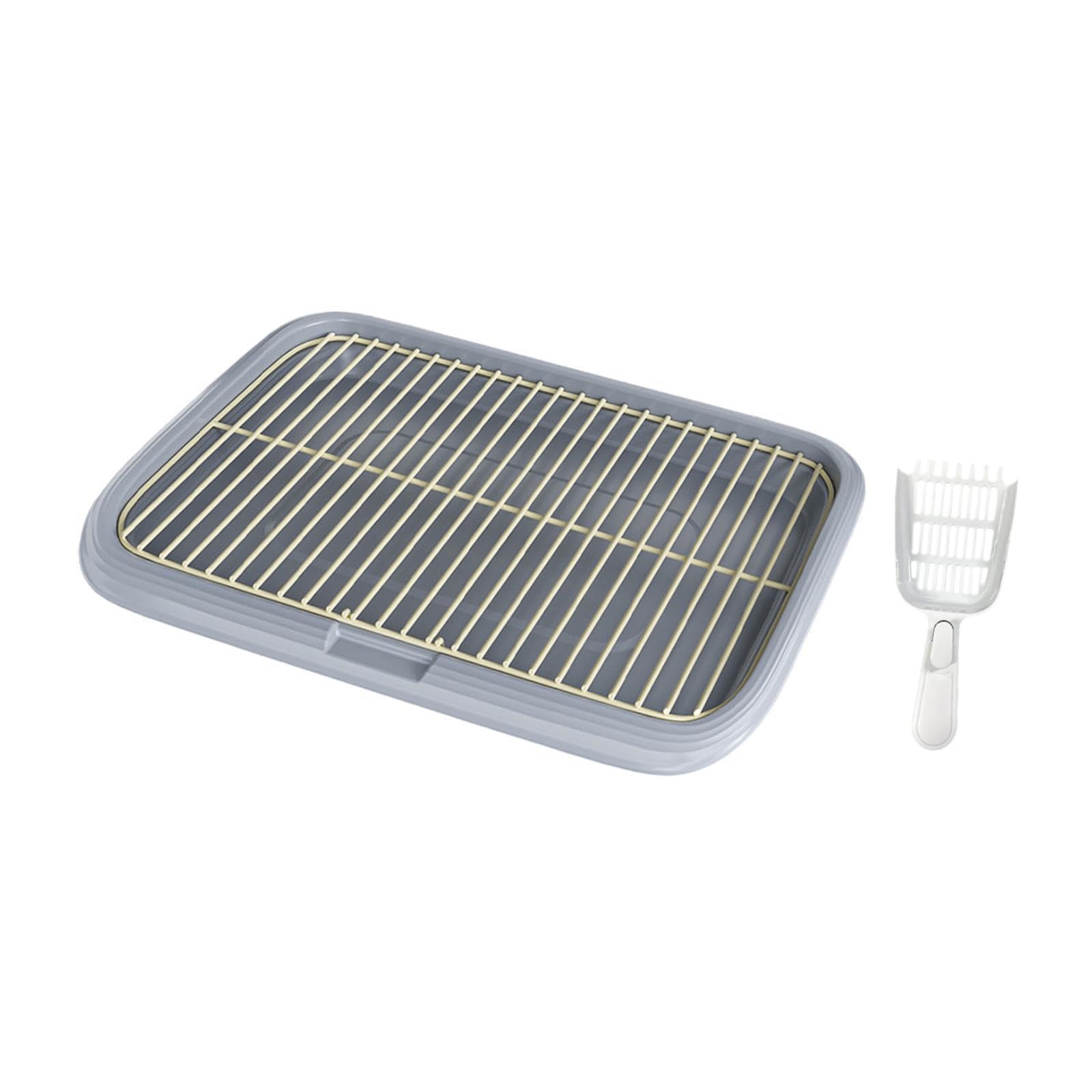 Entrenamiento para Perros con Bandeja para el baño innovadora Que Mantiene el Espacio Interior y Exterior Fresco Mientras los Perros están, Gris, SG