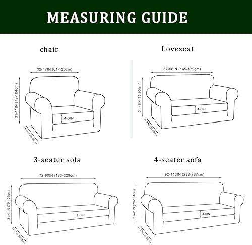 Miniatura 6 de Funda de sofá de alta elasticidad antideslizante para sofá de un solo asiento, lavable, protector de muebles de mascotas con parte inferior