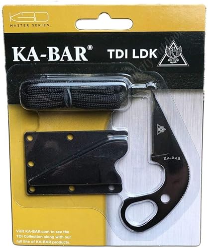 Ka-Bar 1478BP TDI Law Enforcement Ldk-Blister Pack, Funda de plástico duro negro, Str Edge