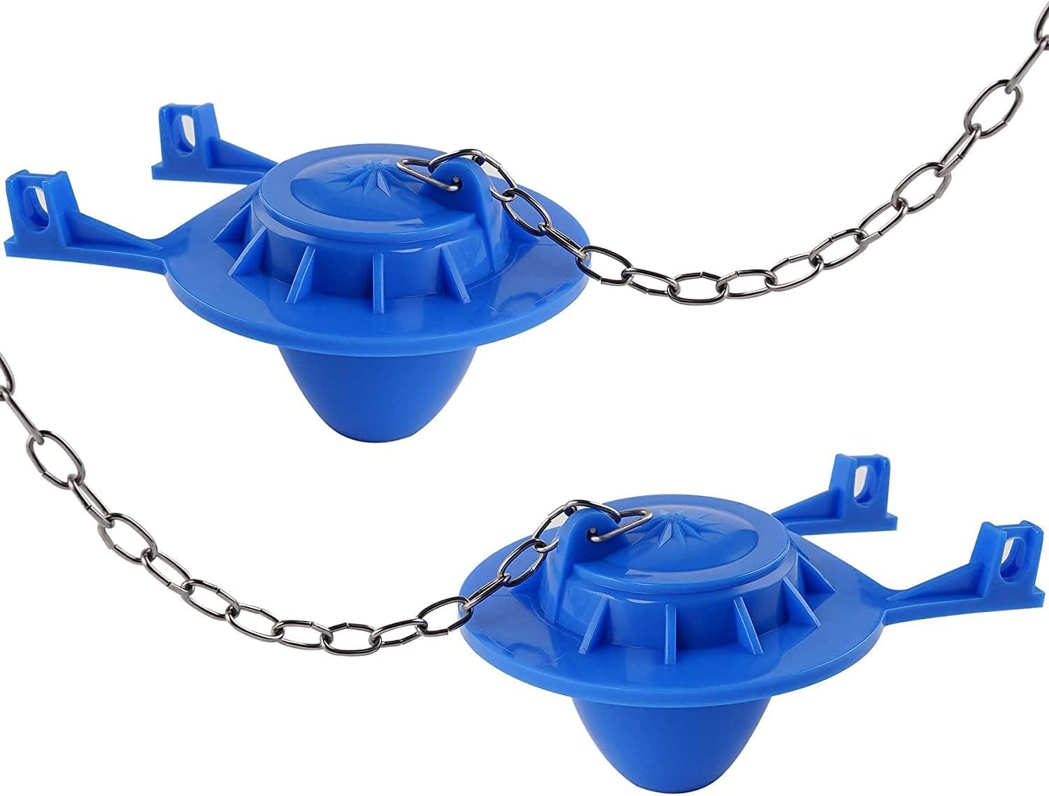 2" Rubber Toilet Flapper Replacement Set of 2 Blue Flush Valve