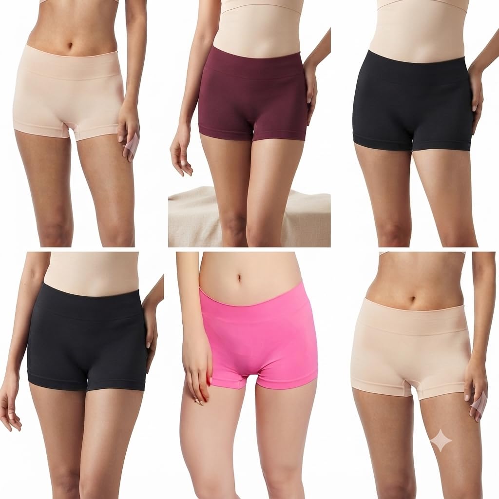 sgc sweden Women's Super Combed Cotton BoyShorts Panties | High Coverage Leg Underwear-picture-34