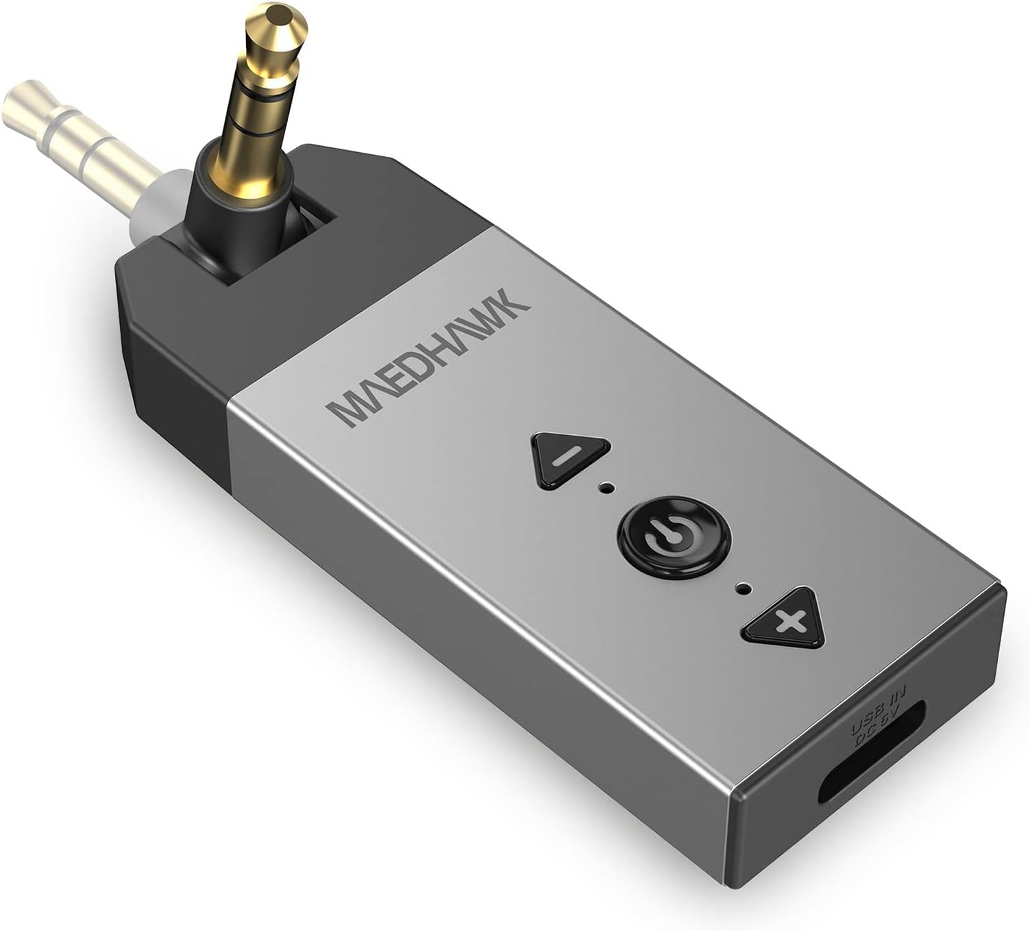 Maedhawk Bluetooth 5.2 Aux Adapter for Car Home Stereo Speaker Headphone, Wireless Audio Receiver with Rotatable 3.5mm Jack, Handsfree Calls, A2DP