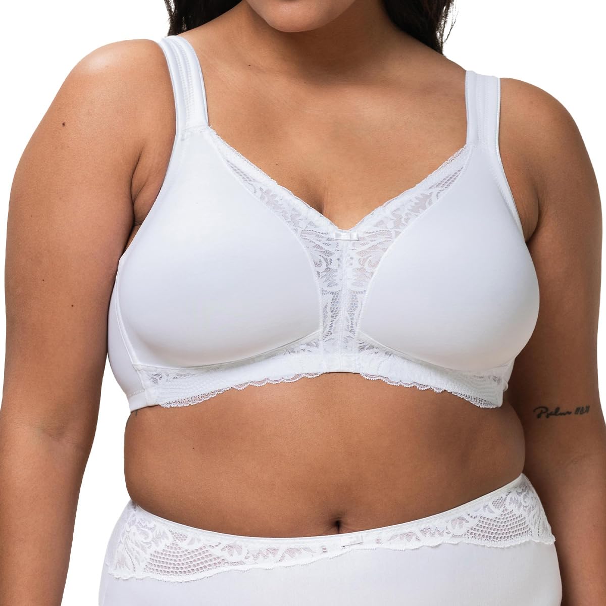 Triumph Donna Modern Lace+Cotton N, Bra, White, 3C-image