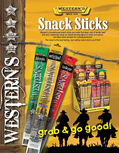 Western's Smokehouse Meat Sticks Variety Pack Of 40 - Pork And Beef Jerky Sticks - Proudly Made In The Usa - Assortment Of 5 Flavors (8 Of Ea.) #TOP1