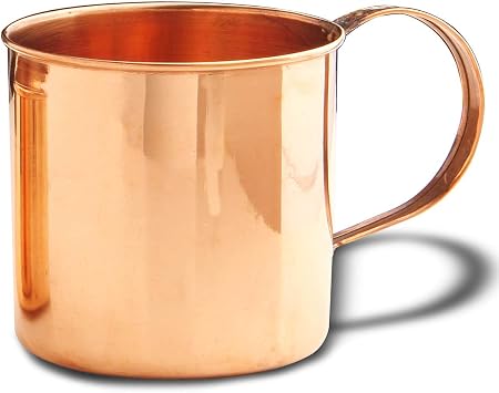 Atlanta Cutlery Solid Copper Soup cup 24 oz Authentic Historical Drinking Mug for Reenactments, Moscow Mule, Medieval Replica Tankard