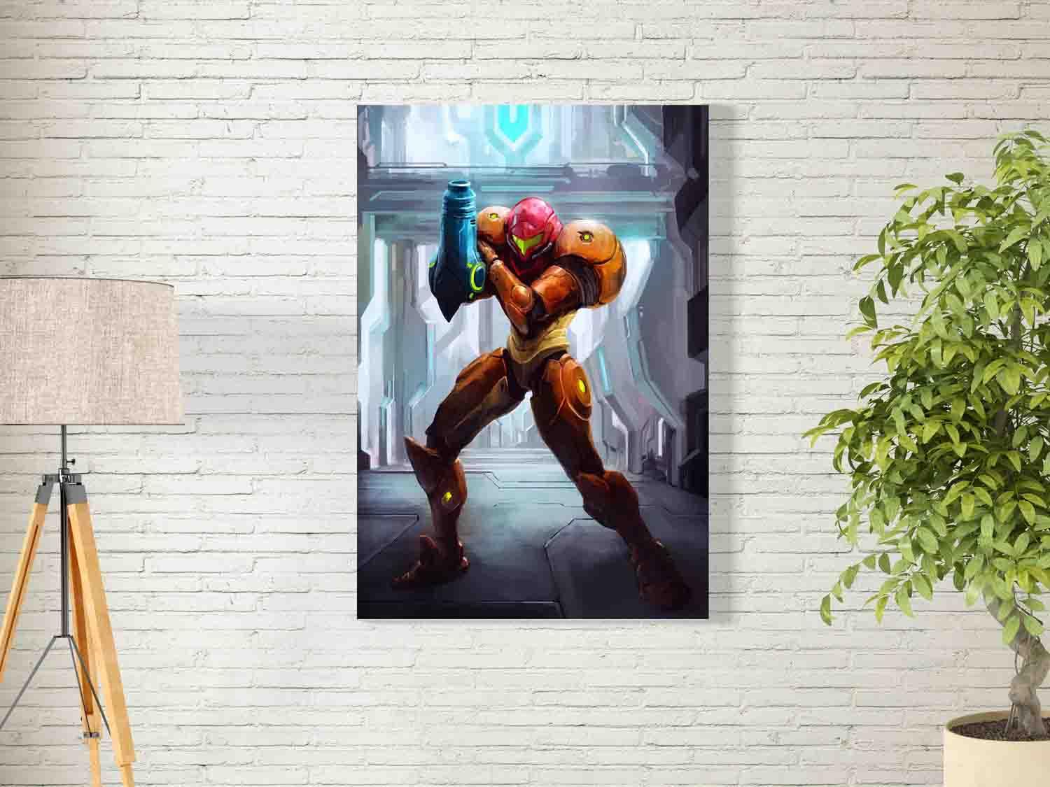 bpa Metroid Samus Wall Art for Decoration easy to hang, 90x60cm, 1Pcs