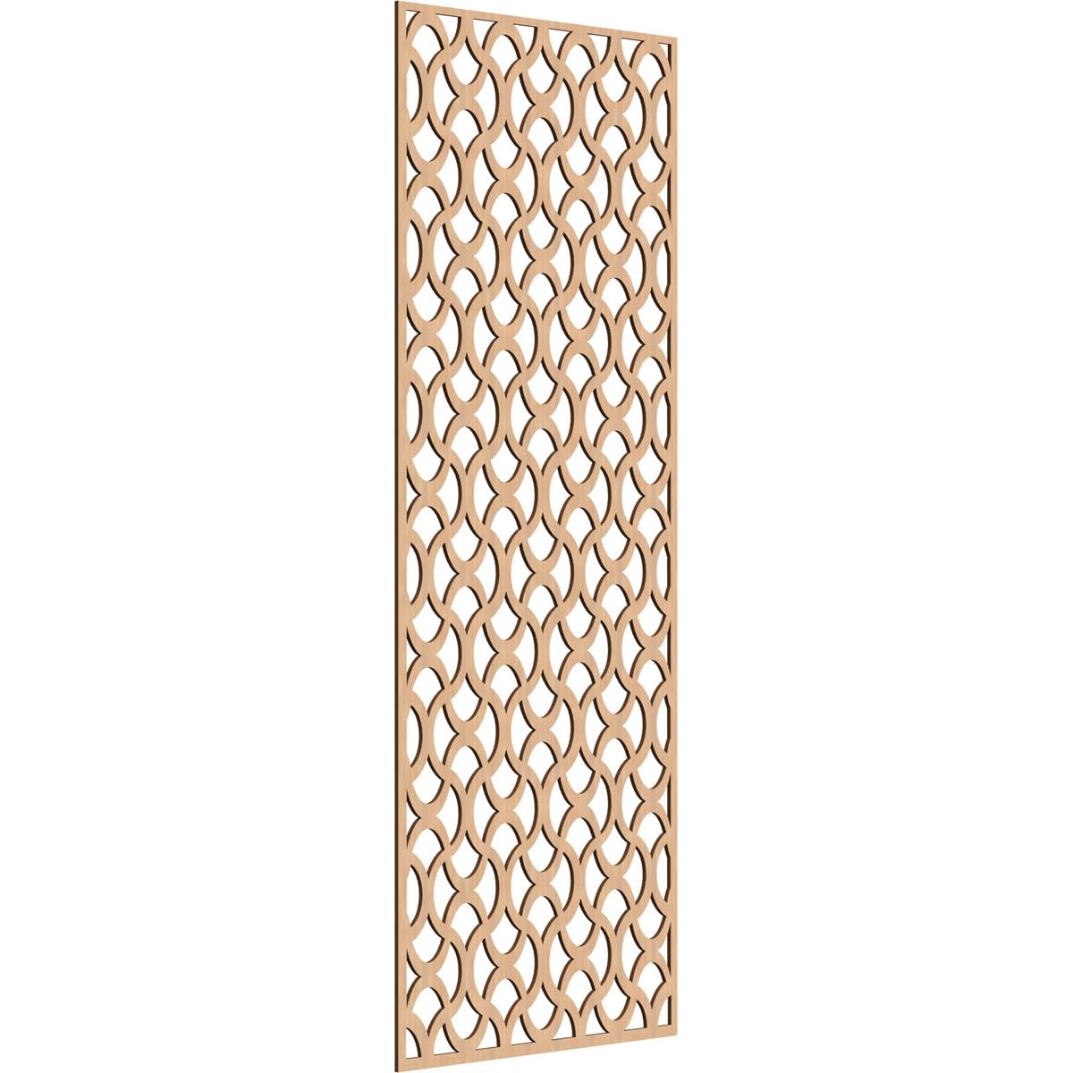 Resort Decorative Pierced Fretwork Wood Wall Panels, 31 3/8"W x 79 3/8"H x 1/4"T, Hickory
