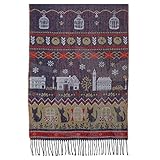 ジブリグッズ 魔女の宅急便 ボタン付きストール コリコの街