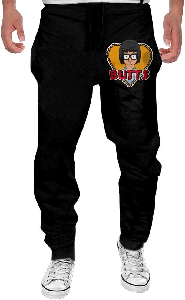 Mens Bobs Burger Tina Butts Men's Casual Sweatpants Pants
