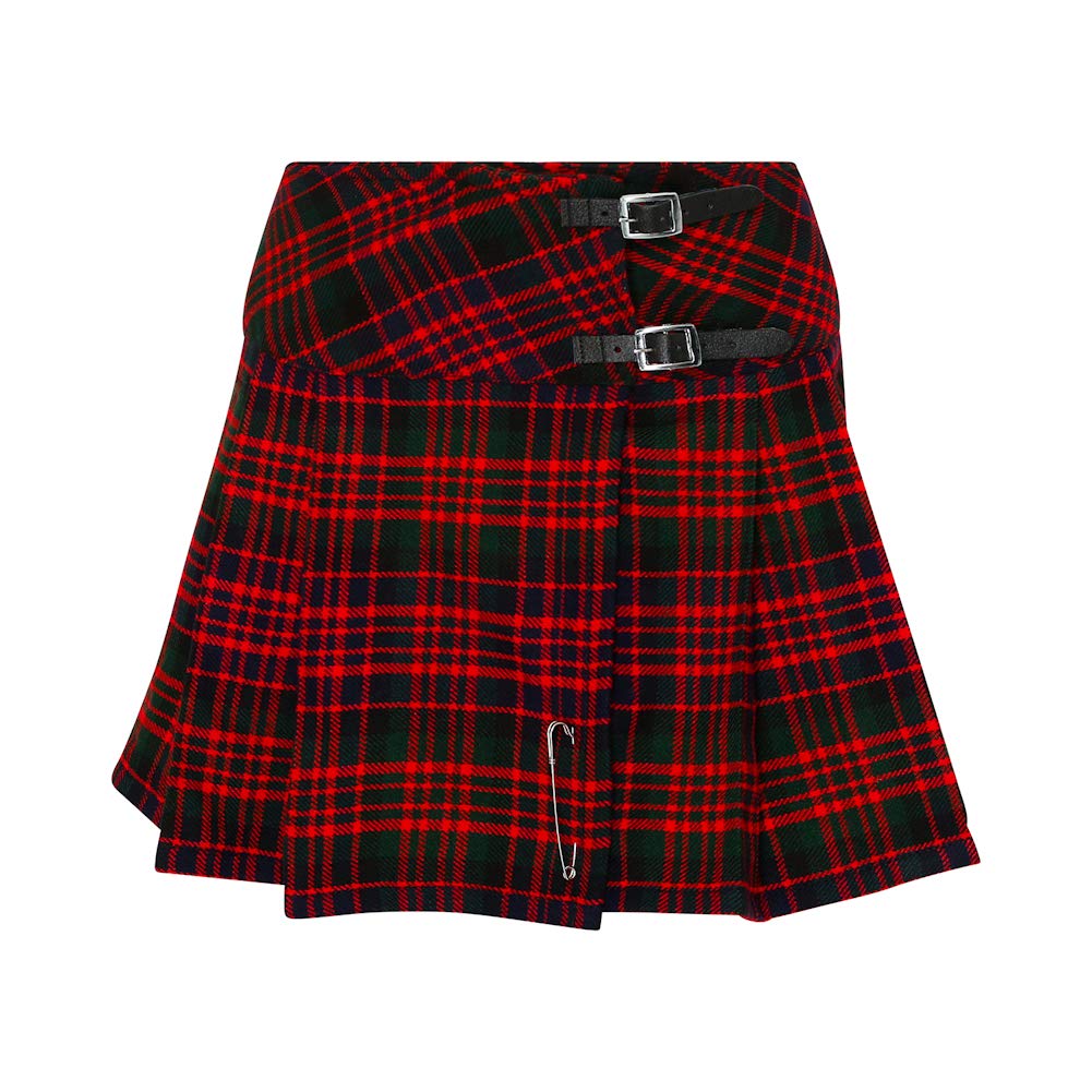 Tartanista Womens Scottish Tartan 16.5" Length Mini Kilt Skirt and Pin - 6-28 — view 9