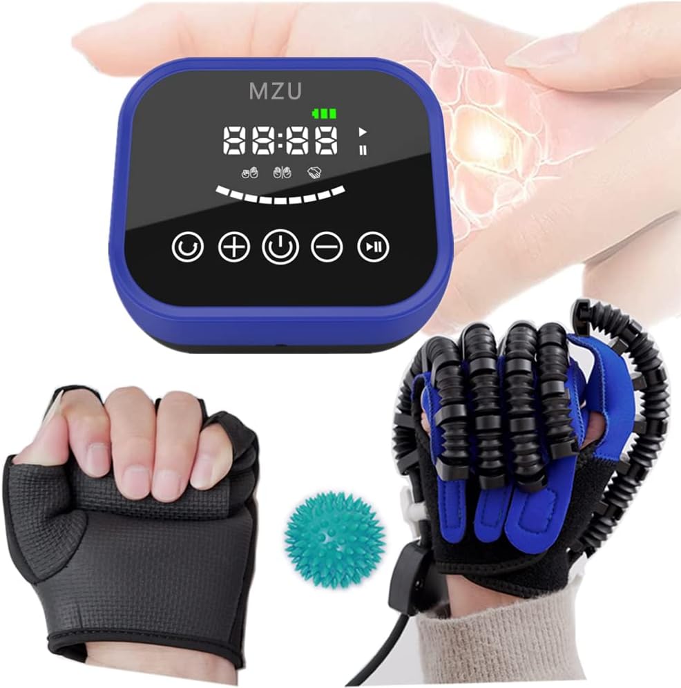 Finger training rehabilitation glove, Robot rehab glove for stroke hand wokout, Exercise orthosis machine for hemiplegia and stroke patient hand