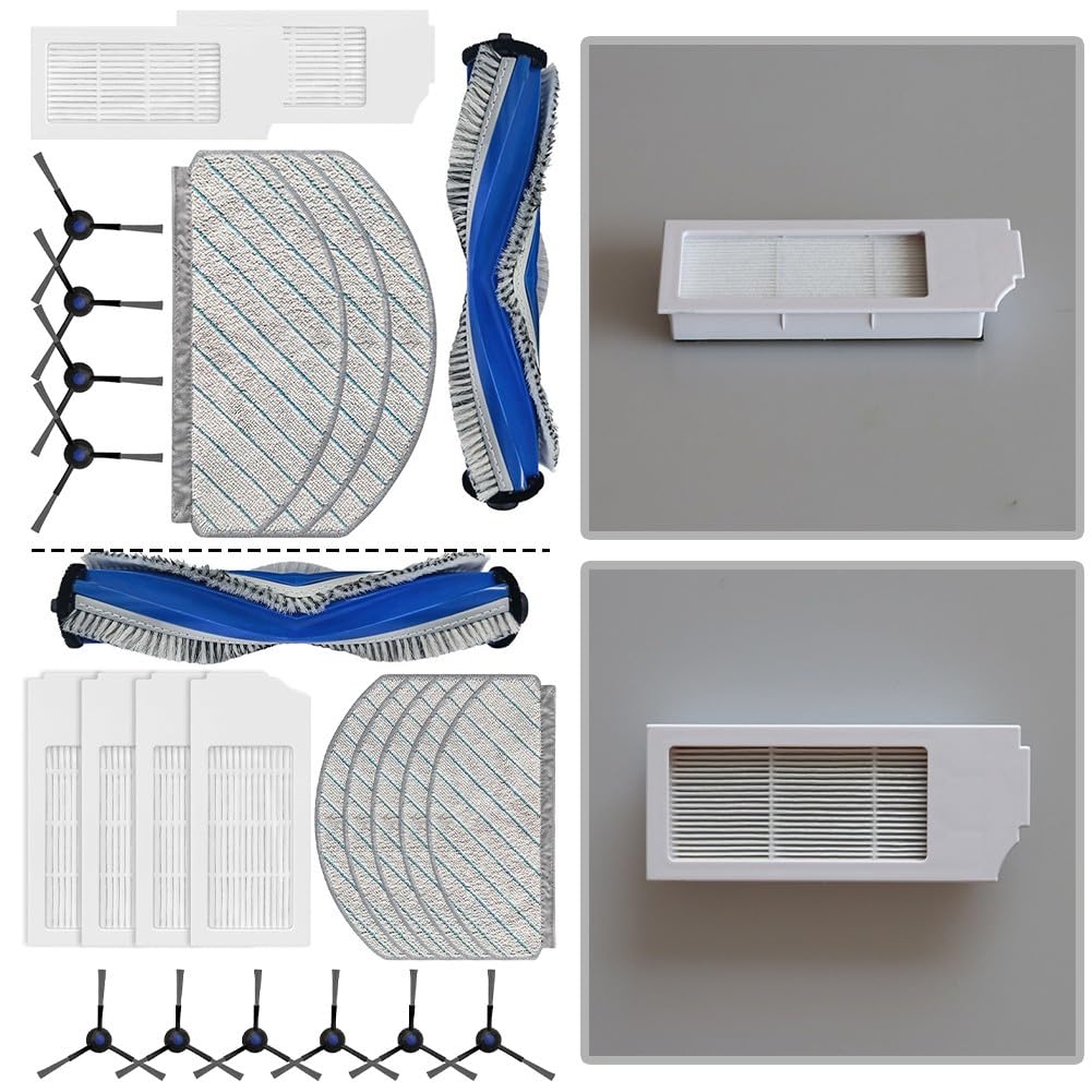 Brosse principale pour ECOVACS DEEBOT N20 kit complet contre la poussière des angles