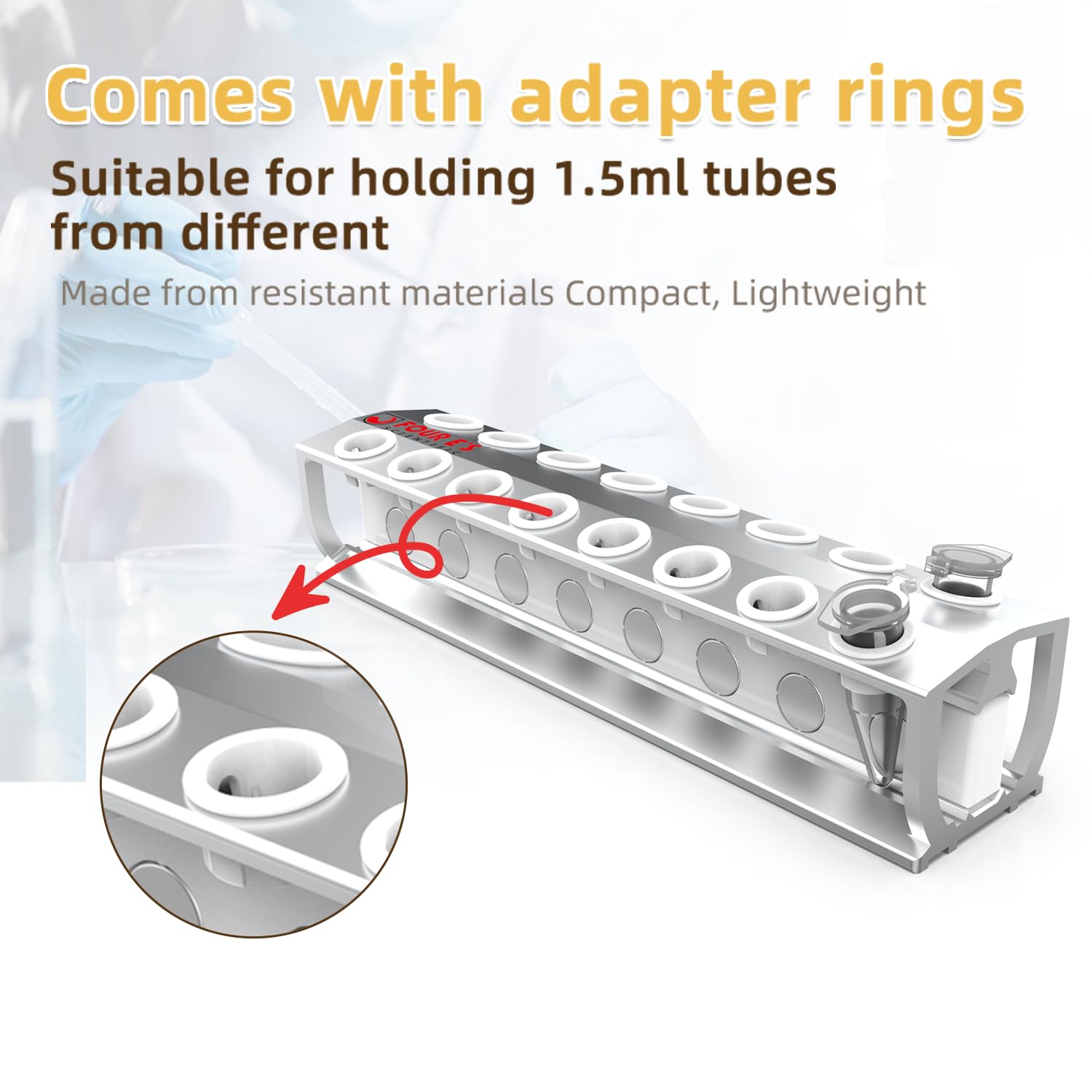 4E's USA Separador magnético de cuentas para ADN, separador magnético para purificación de ADN, ARN tiene capacidad para 16 tubos Eppendorf (1,5 ml), tubos de microcentrífuga, modelo MRK100216