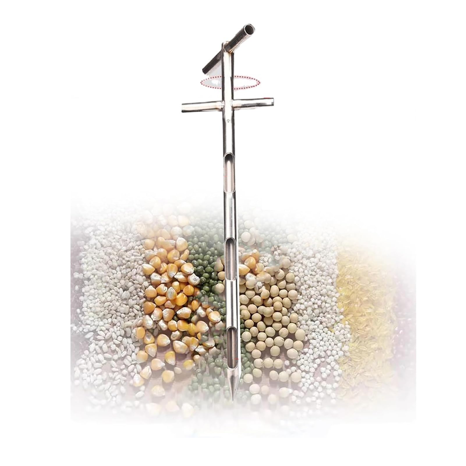 Strumento di campionamento del grano dell'acciaio inossidabile - Campionatore della sonda della polvere sfusa per l'accuratezza di test agricoli e scientifici