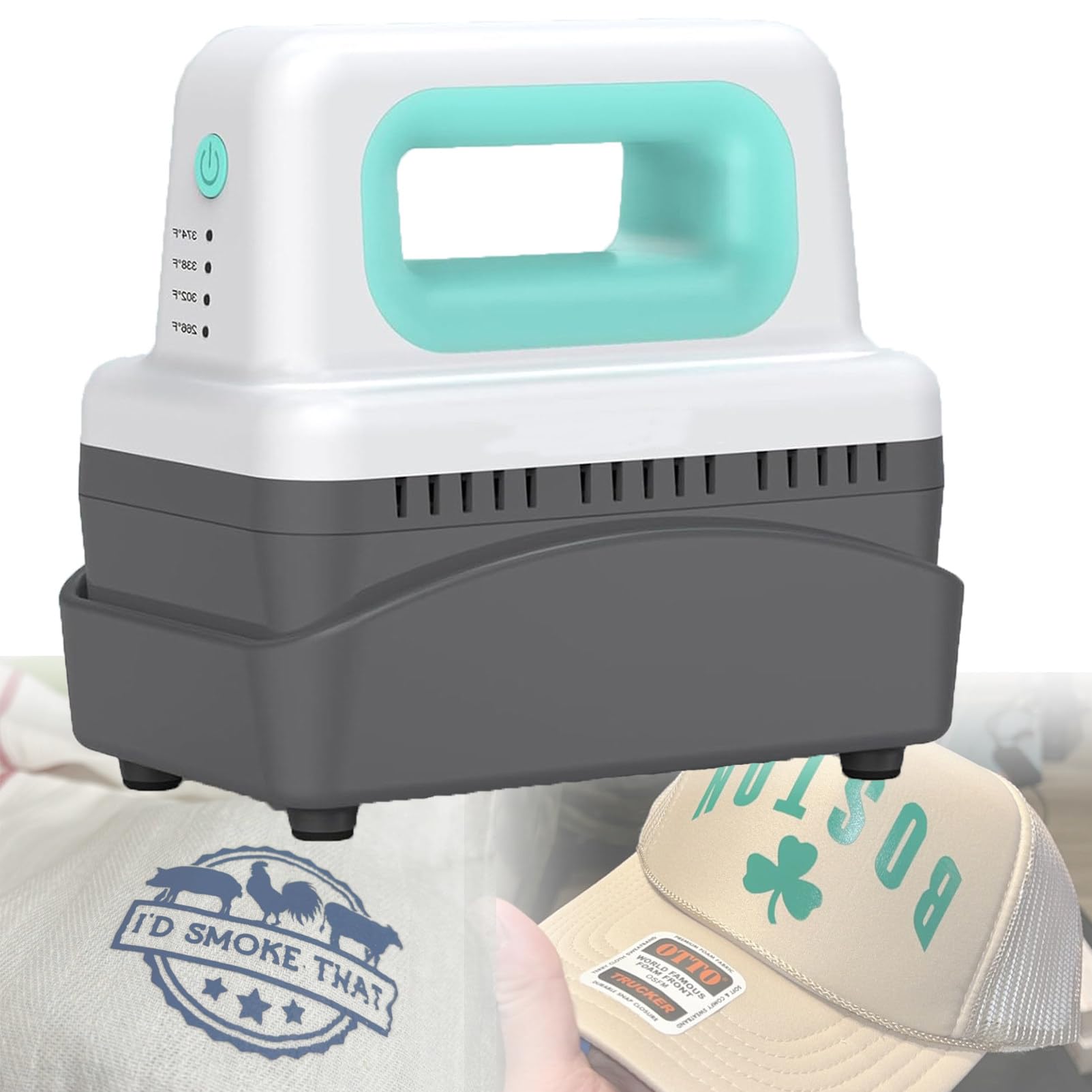 Presse Facile pour Casquettes Portatives Mini Presse à Chaud avec Arrêt Automatique
