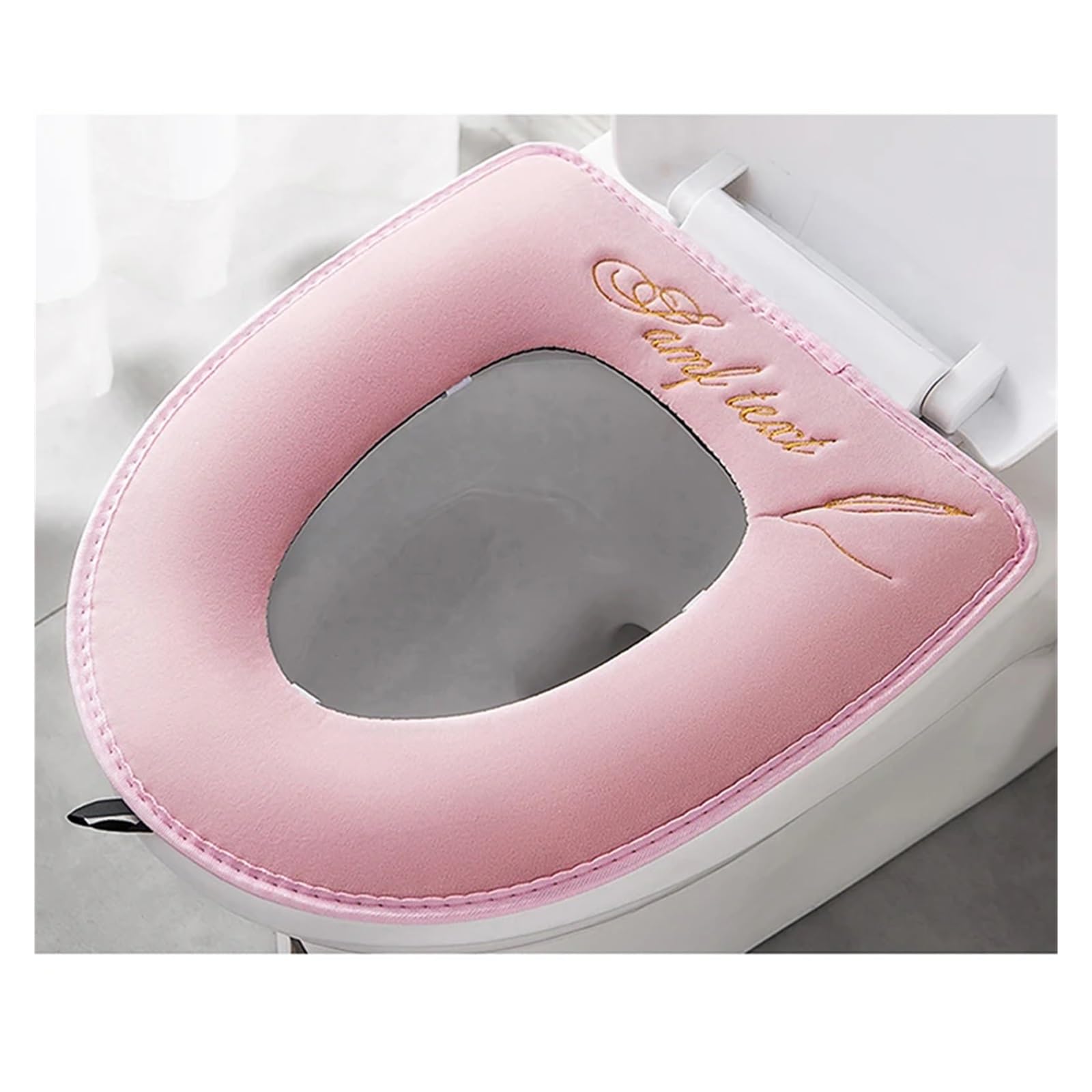 Funda de asiento de inodoro universal, cojín acolchado lavable y protector de baño para invierno