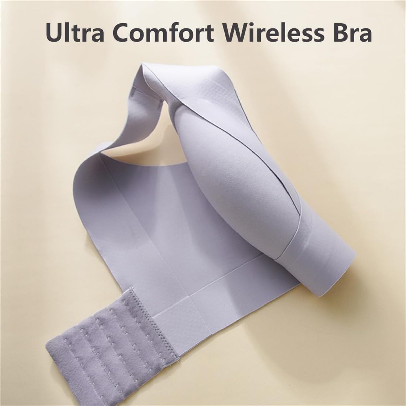 Reggiseno Quotidiano per Donna Taglie Forti Senza Ferretto, Copertura Completa, Reggiseno Sportivo Liscio, Bra Push-up Senza Cuciture, Intimo S-5XL(Beige,M(36/80BCDE))