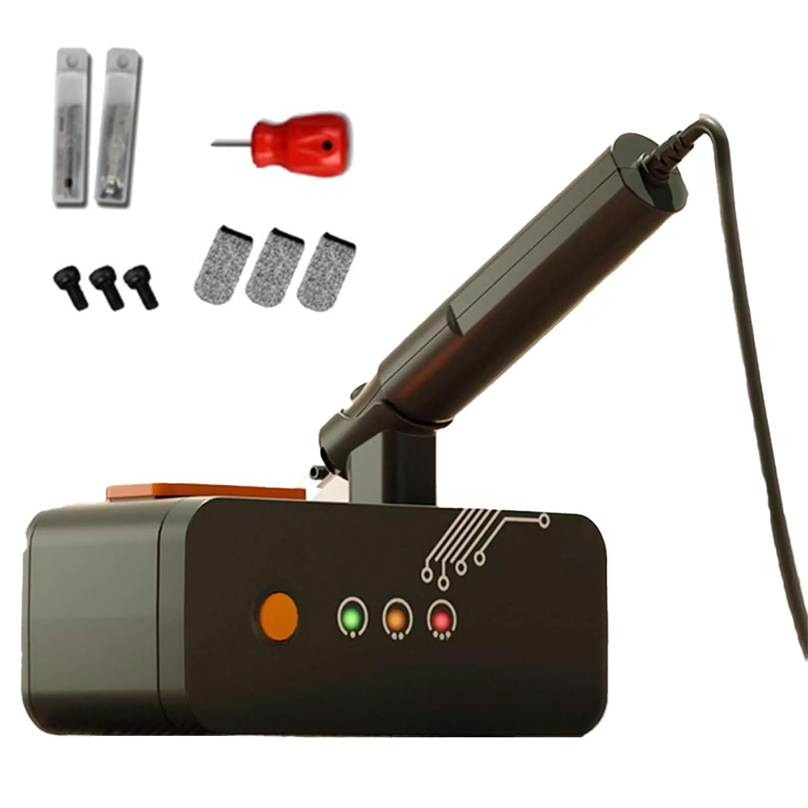 Elektrischer Ultraschallschneider, 30 W, tragbares Ultraschall-Schneidmesser mit 25 Ersatzklingen, 31 kHz Vibration, 3 einstellbare Modi, 5–35 °C, for Schneiden von Acryl, PVC, Kunststoff und Leder