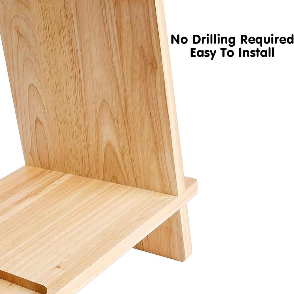 Solid Wood Snowboard Storage Holder, Wooden Single Skateboard Display Stand, Garage Skiing Boards Storage Bracket, Skateboard Holder Floor for Deck/Longboard/Snowboard