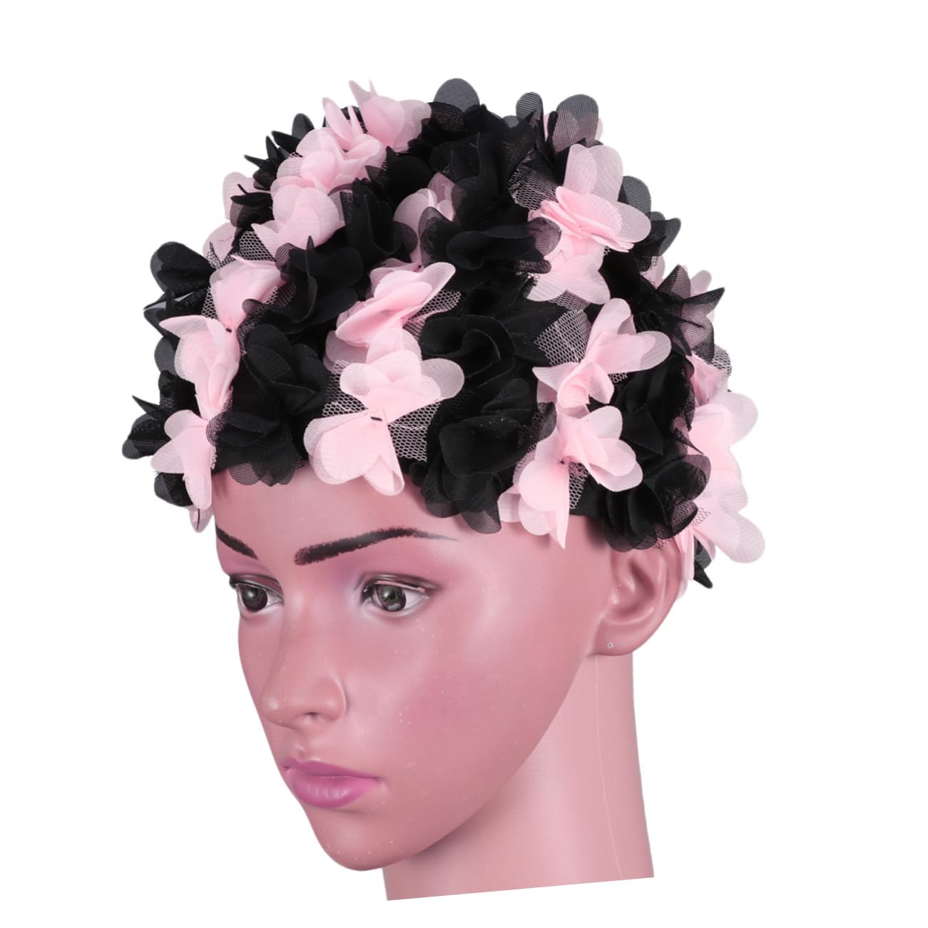 VANZACK 2piezas Gorro De Natación Forma De Diseño Elegante Material y Cómodo para Adultos Color Negro y Gorro Multifuncional