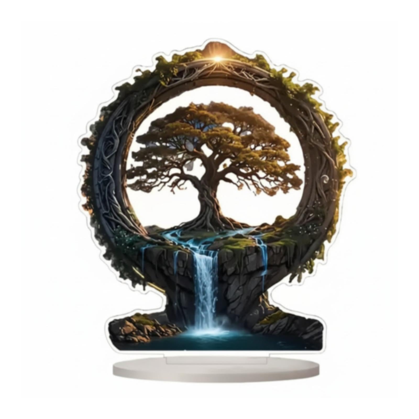Fuente de Agua Decorativa de Mesa 2D para Centro de Mesa O Mueble de Chimenea