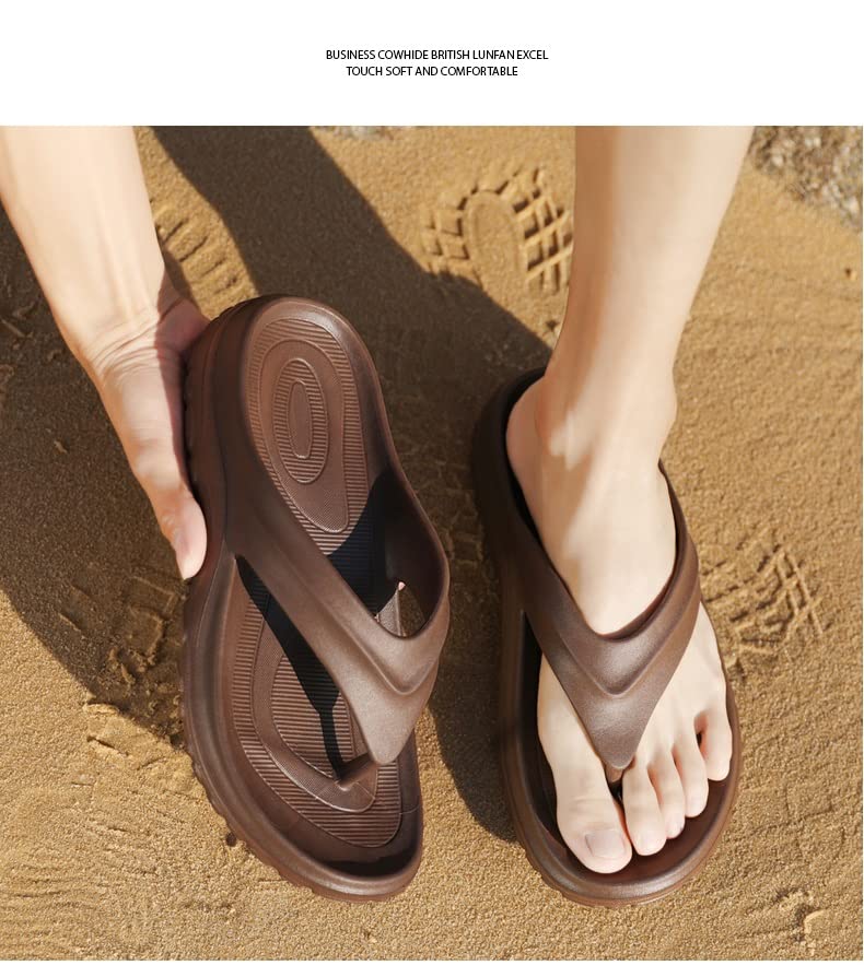 Men's Sandals EVA Men Shoes Leisure Slippers Flip-Flops Comfortable Footwear Soft Sandal(44 Code)3