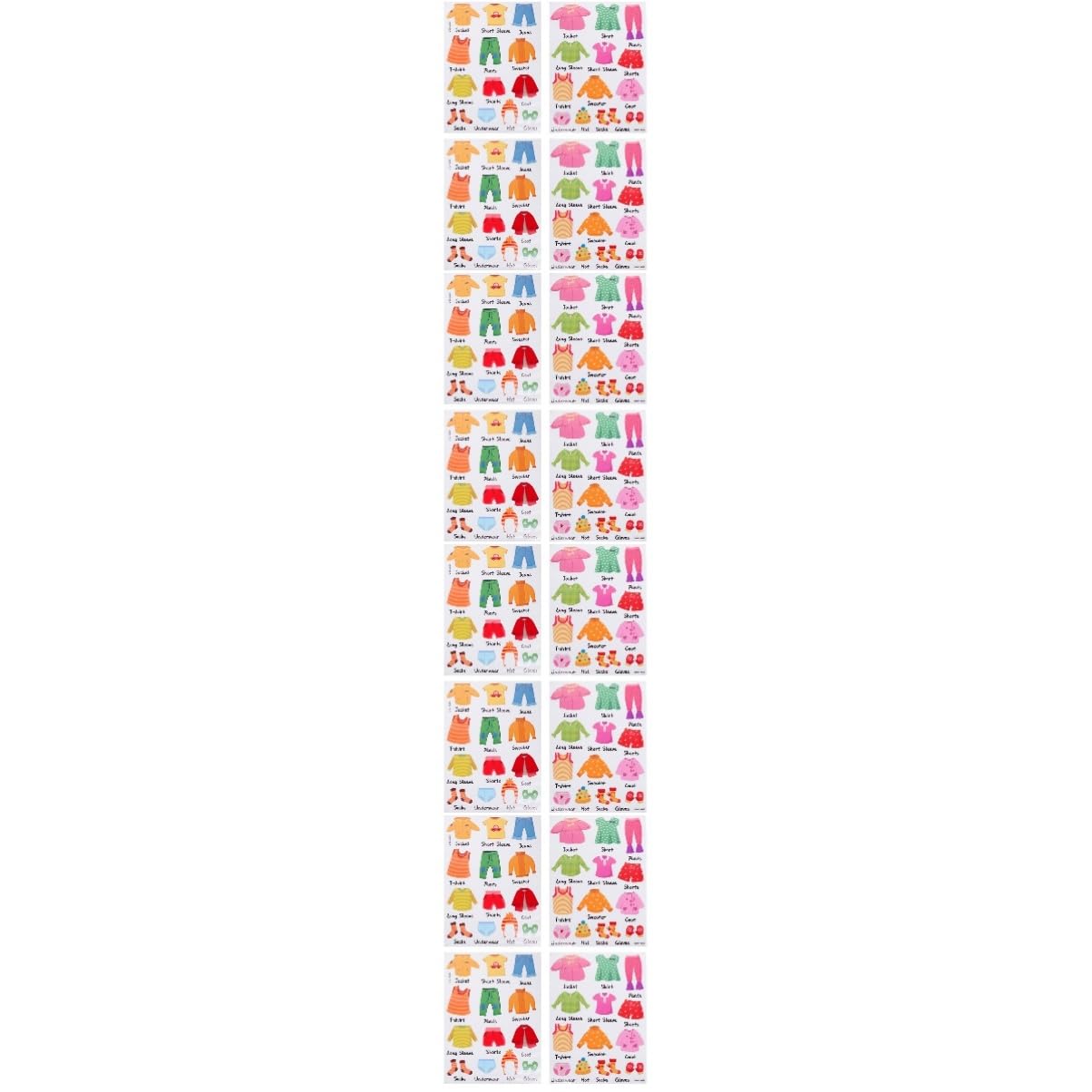BESPORTBLE 8 Set Adesivi Decorativi per Set Etichette per Classificazione Abbigliamento Stickers Versatili per e Decorare La Dei