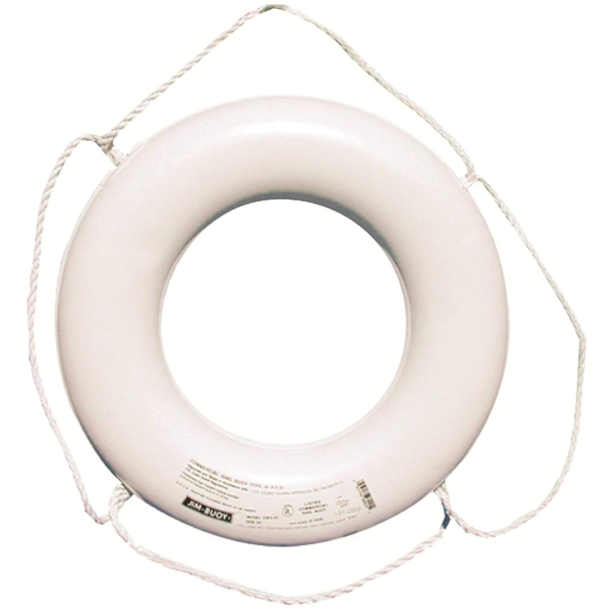 JBW-X-24 U.S.C.G. Approved JBX-Series Life Ring, White, 24"