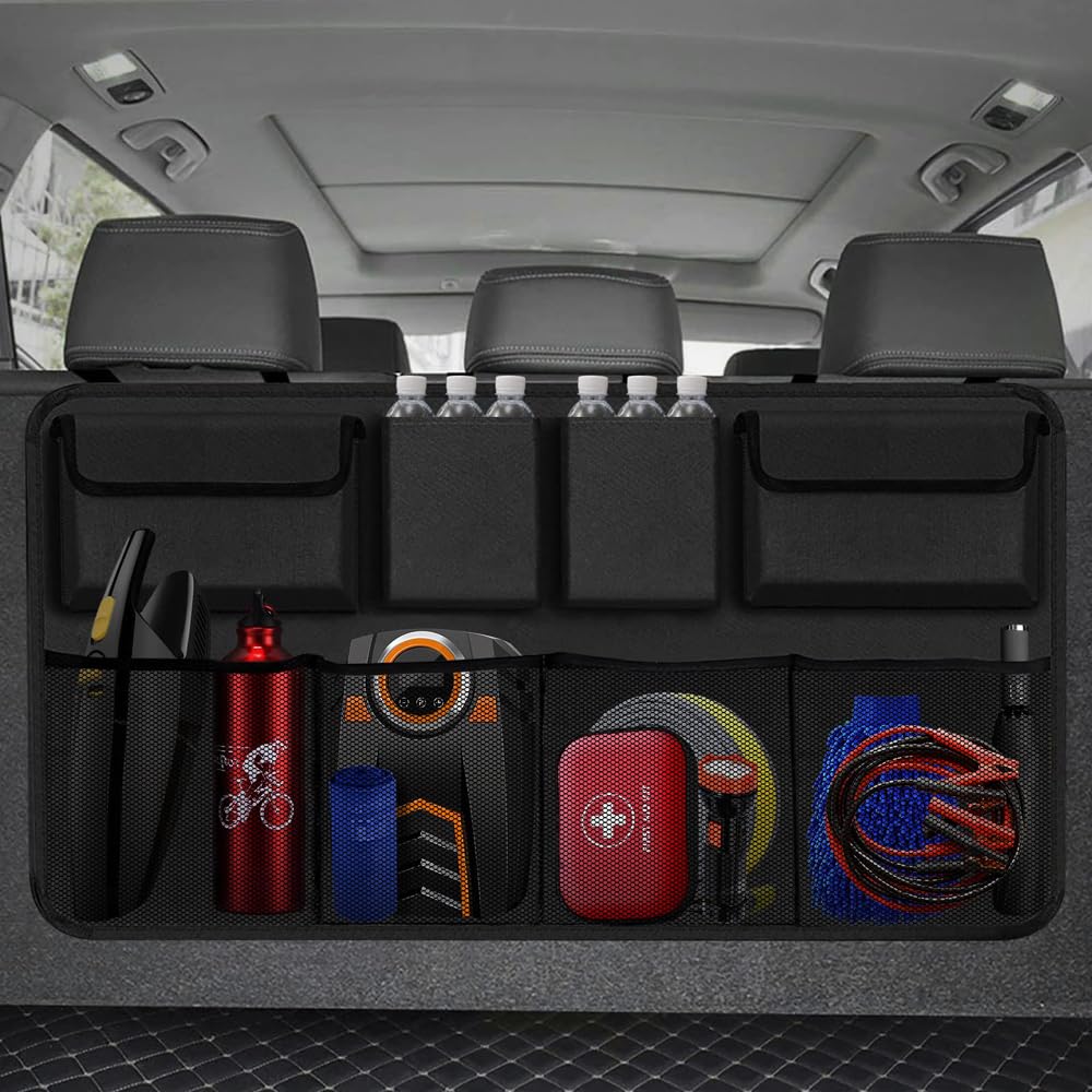 Organizer do bagażnika samochodowego do VW Tayron X 2020 2021 2022 2023, super pojemność, wiszący organizer na tylne siedzenie samochodu, wodoodporny, trwały, składany, akcesoria wewnętrzne