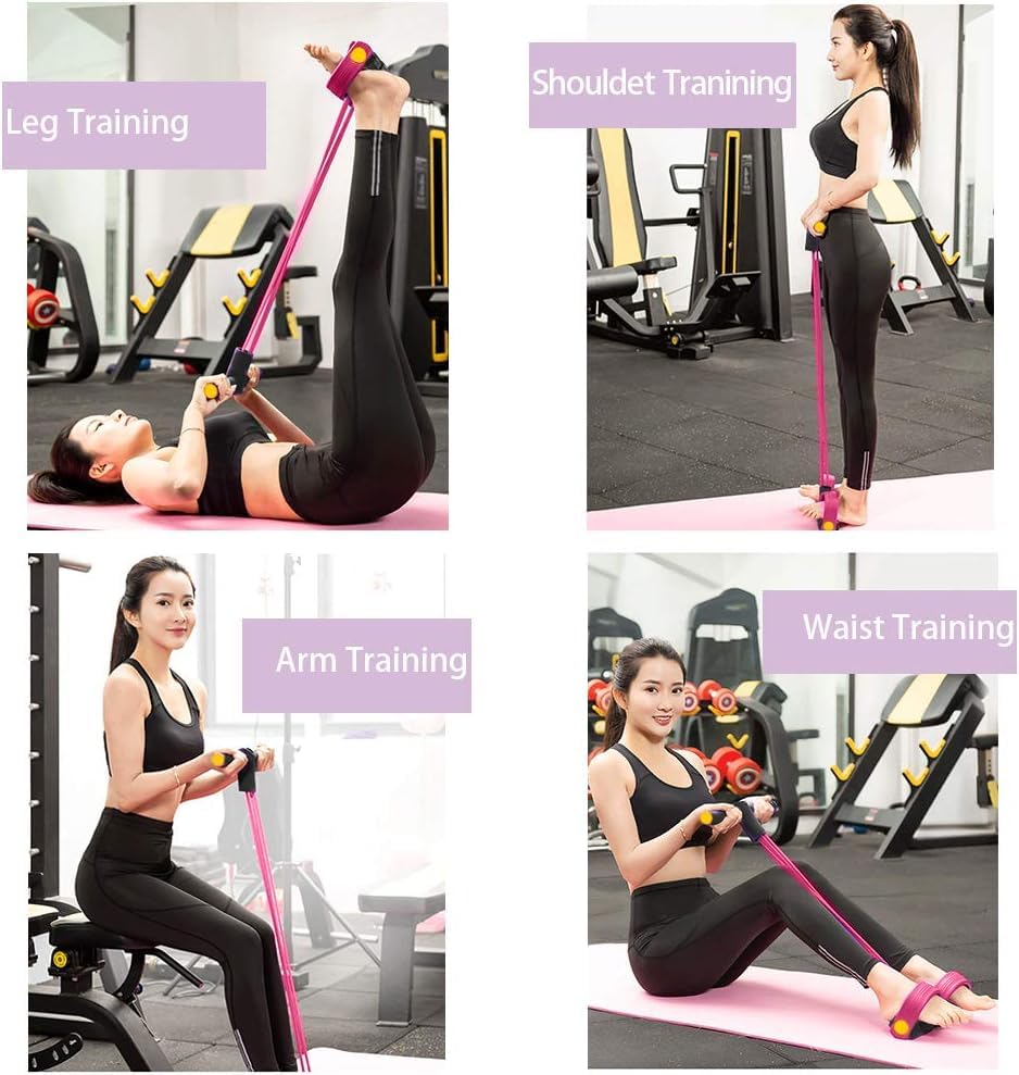 Image of Pull Reducer Training Band, Exercise Equipment for Home Gym, Yoga Pedal Puller Resistance Band, Tummy Trimmer for Men Women, Leg Stretching Band for Exercise, Full Body Workout Tool (Multi, Medium)