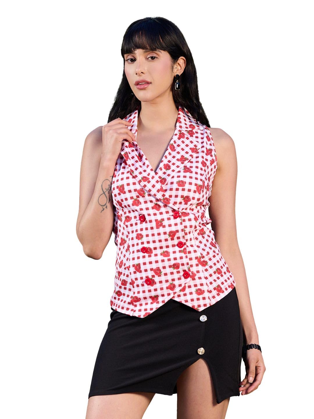 Women's Multicolor Waist Coat With Cotton Blend Multicolor For Women (11010)-image-32