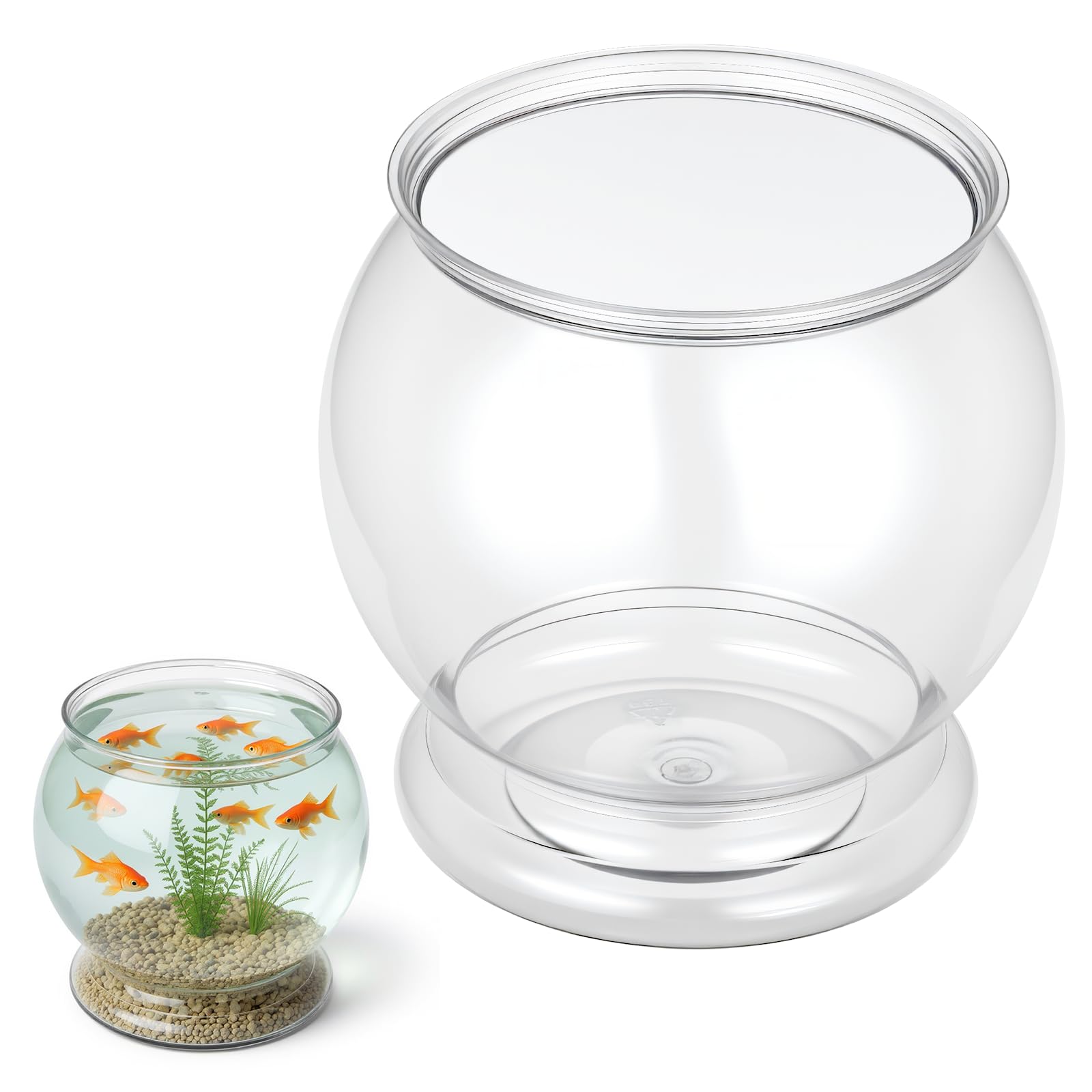 Brand Name: Unbreakable 38 oz Decorative Mini Fish Bowl for Parties