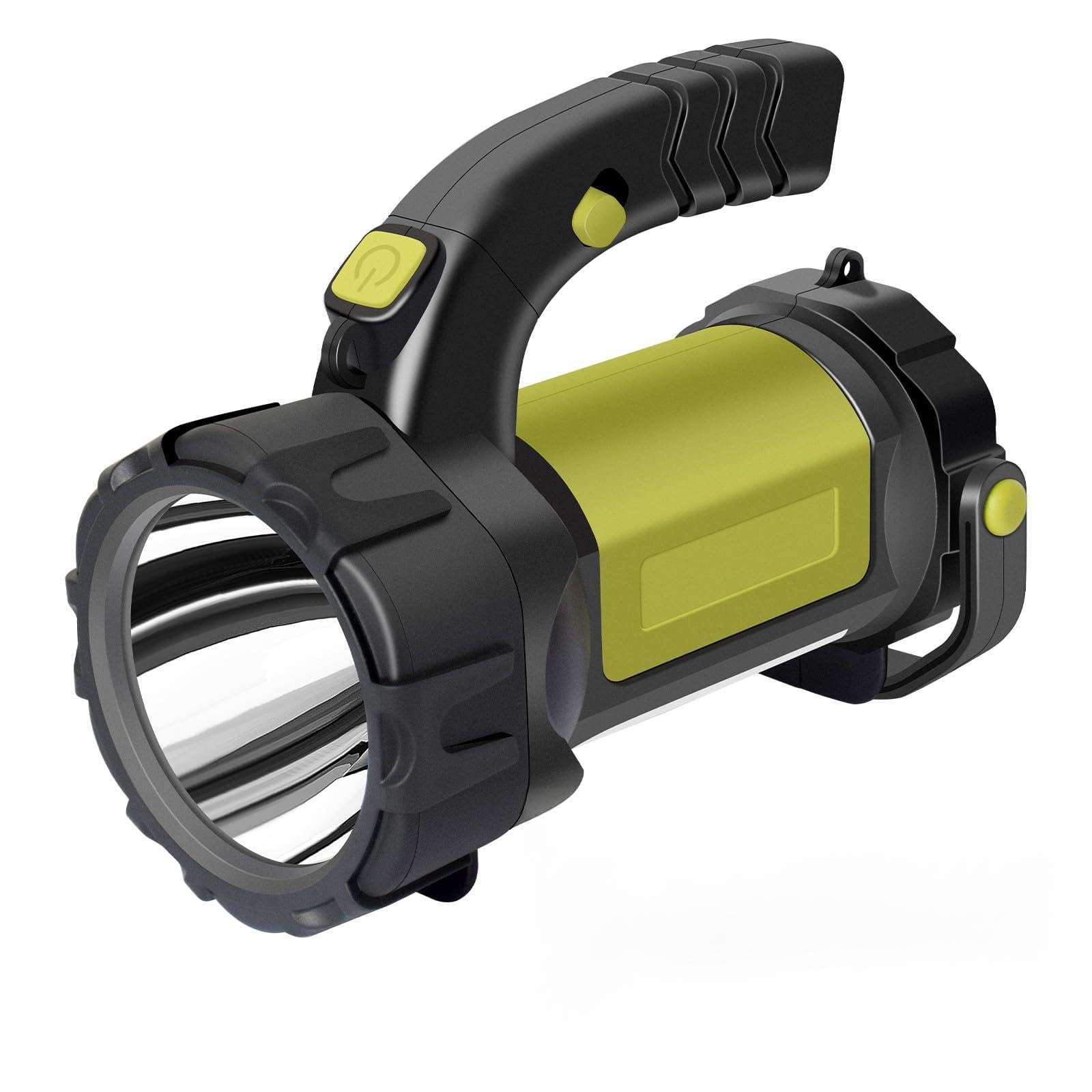 Torcia LED ricaricabile, con luce laterale, 3000 LM, 6 modalità | 2400 mAh, impugnatura girevole, IP67, indicatore di carica, adatta per escursionismo, emergenze, campeggio