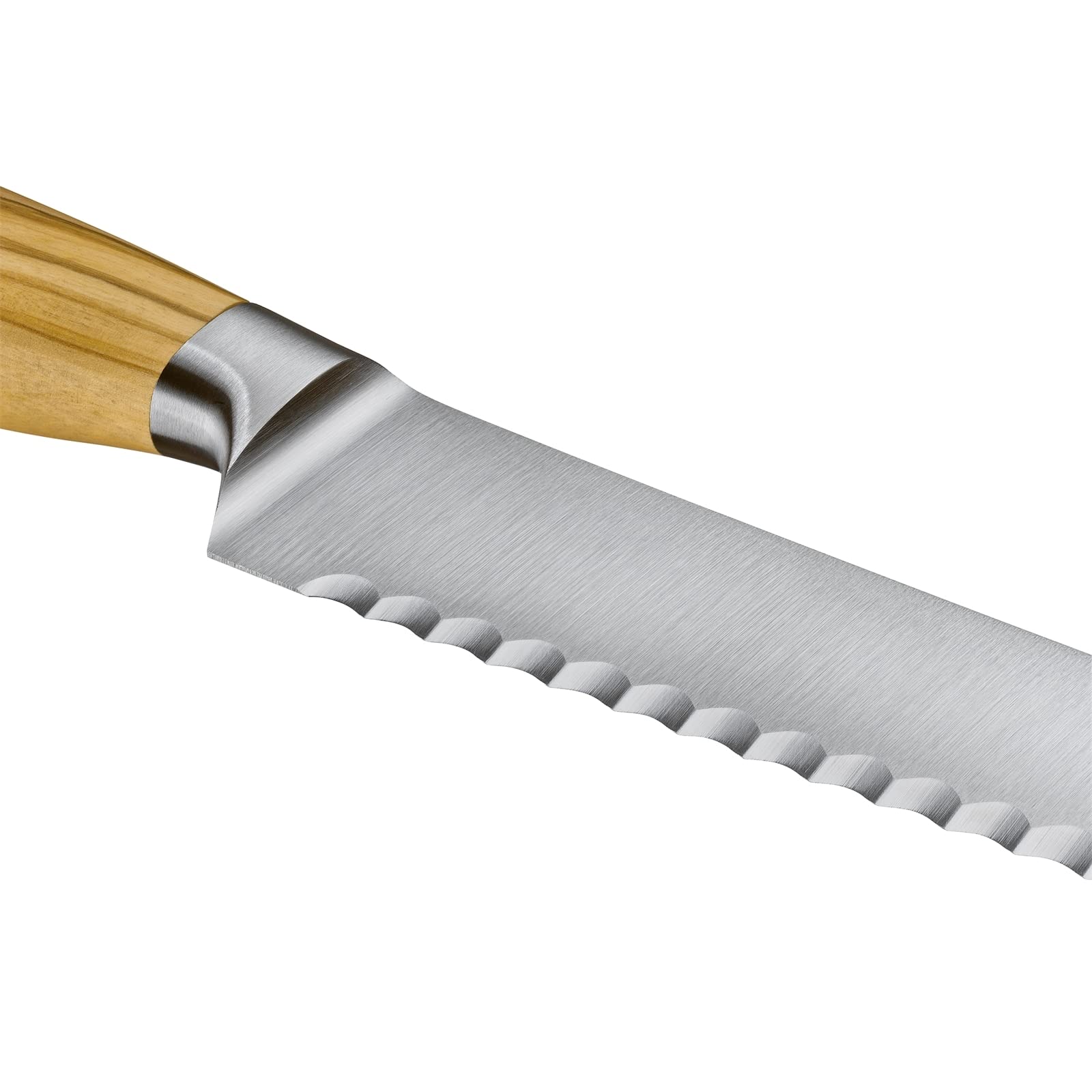 Zassenhaus Brotmesser 22 cm Edition Olive Zackenmesser Holzgriff Solingen