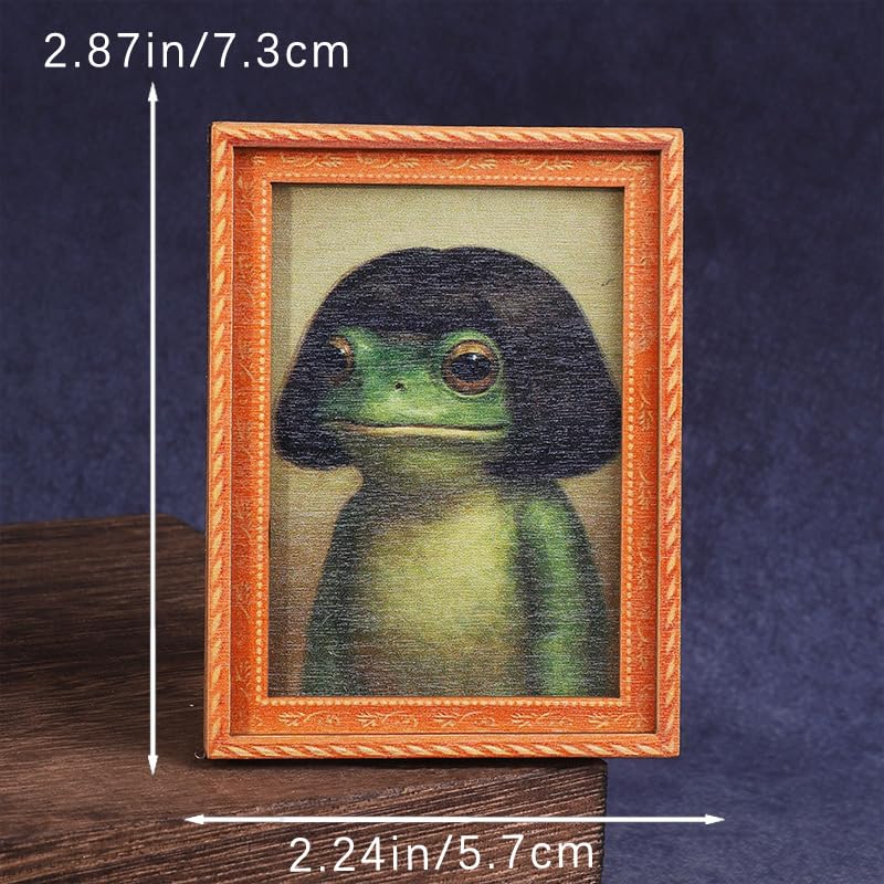 Imanes decorativos 3D para refrigerador Funny Frog miniatura 2