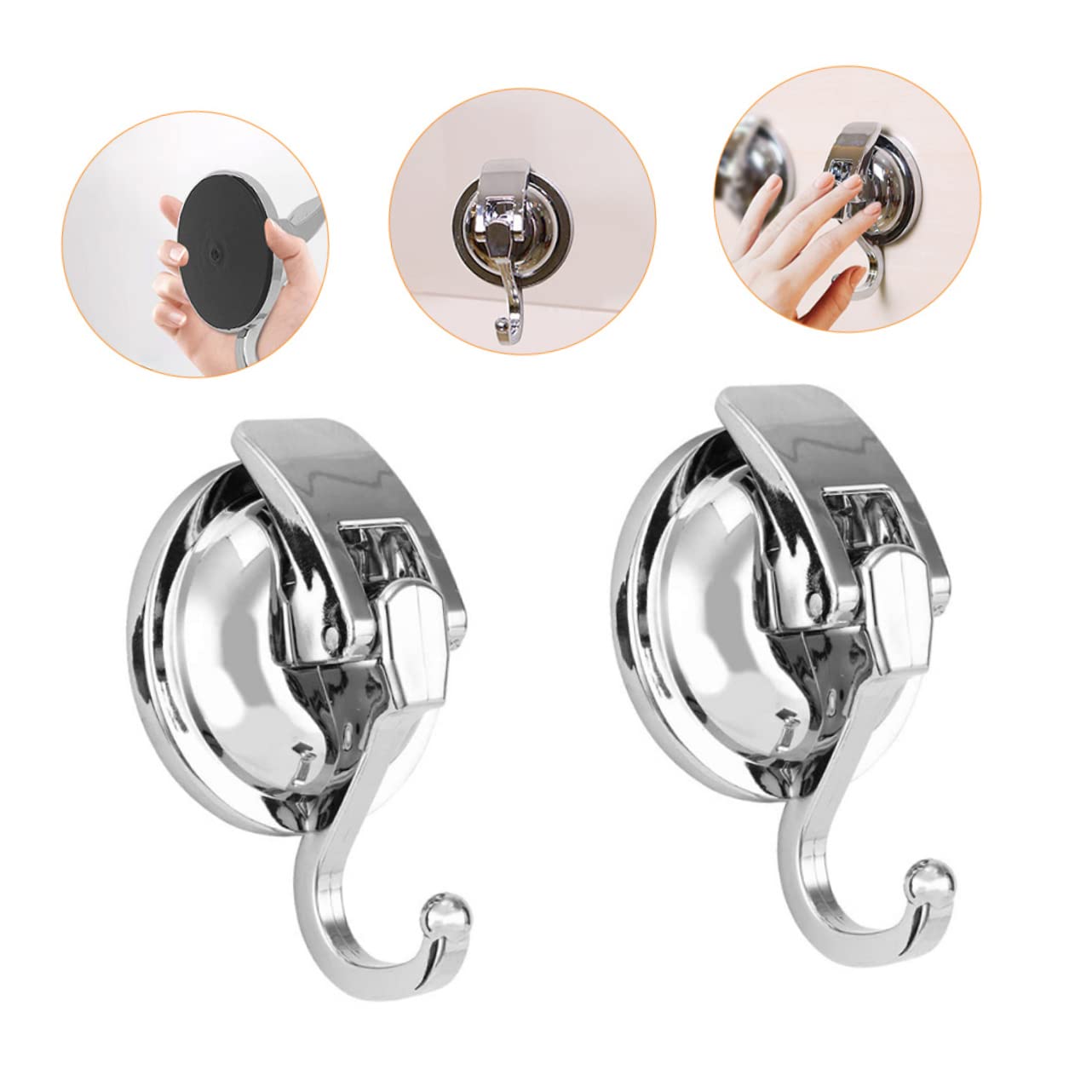 Alipis 4 Sätze Haken Ohne Locher Robuste Haken Mit Saugnapf Wiederverwendbar Selbstklebend Zur Wandmontage Kratzer Für Kleiderbügel 2 Stück X 4