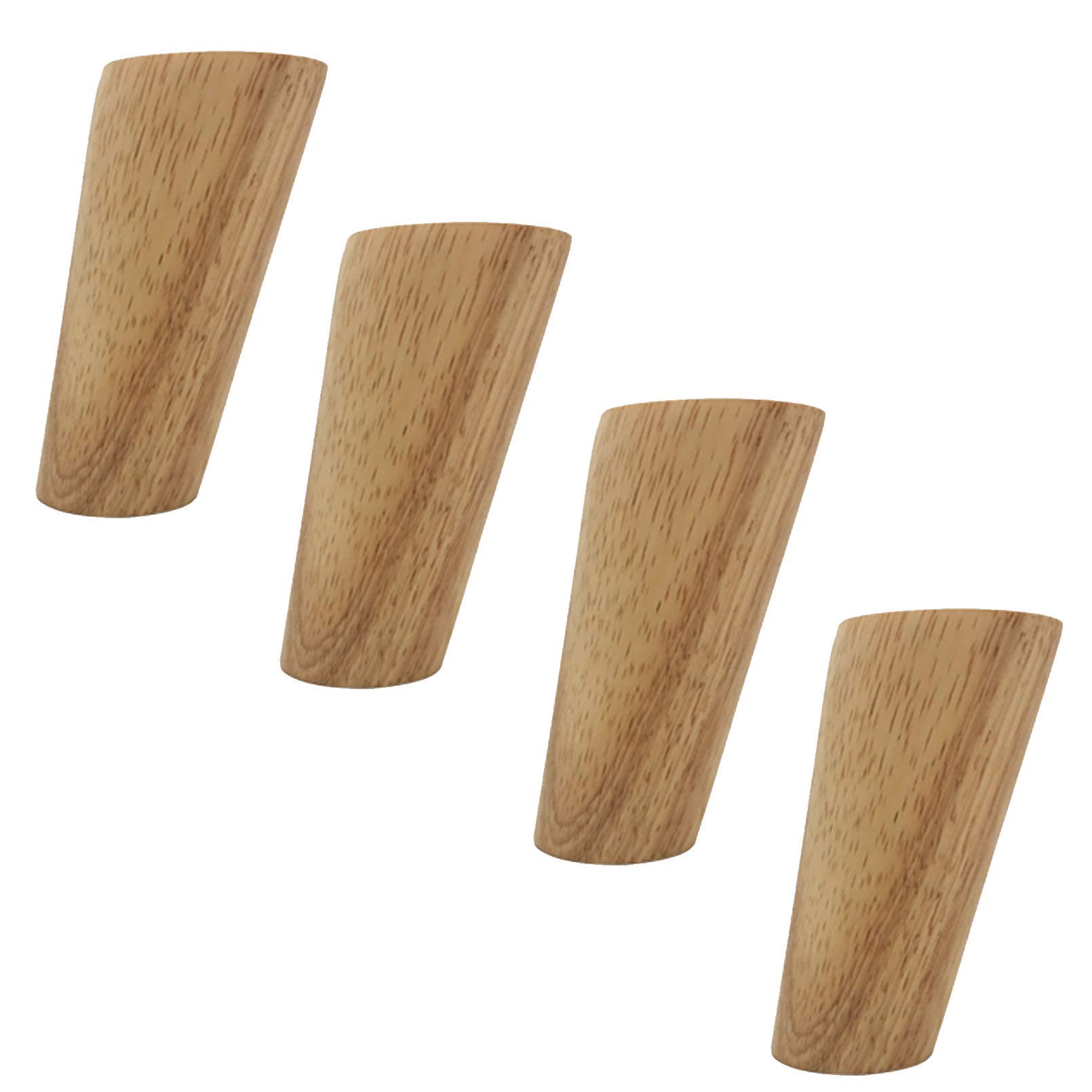Patas de madera para muebles de TV y sofás, pies de repuesto de roble con placa de fijación