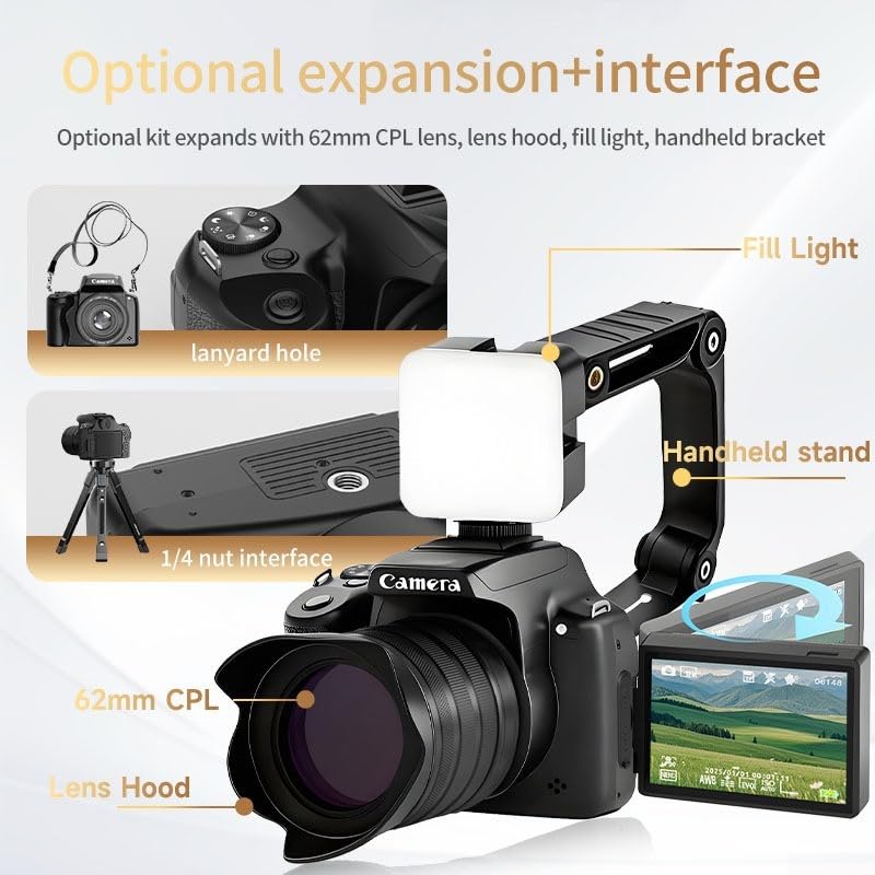 Appareil photo numérique idéal pour selfies et vlogging créatif