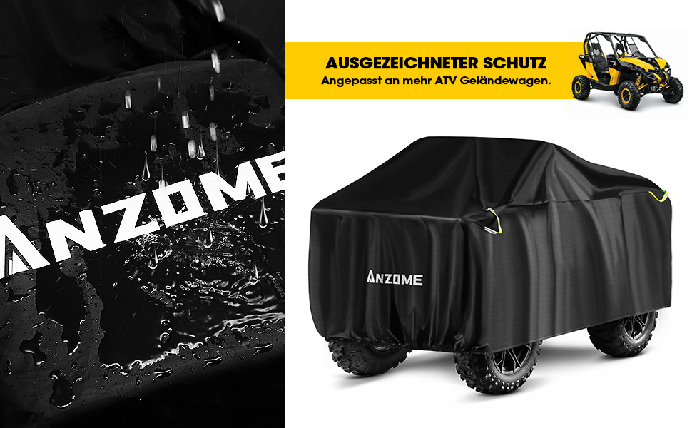 Housse Étanche Pour Quad Et VTT - Protection UV, Pluie, Poussière - 4 Bandes Réfléchissantes - Taille M L XL XXL