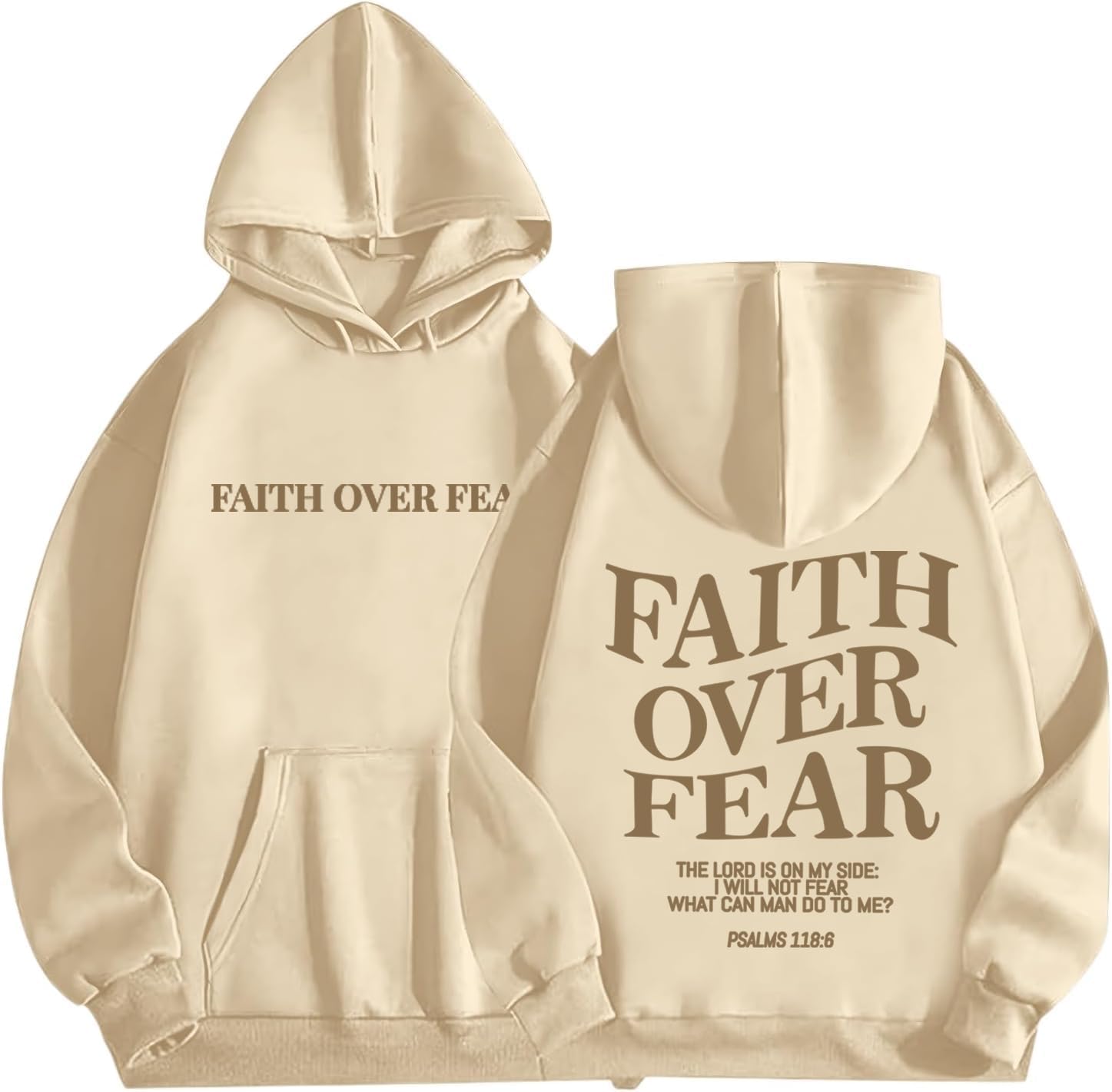 Faith Over Fear Hoodie Christian Faith Sweatshirt Jesus Loves You Hoodie Christian Religious Sayings Pullover Sweater