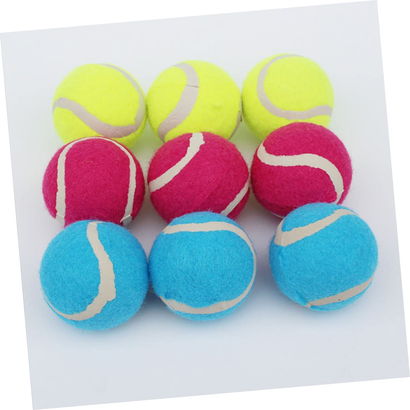Palline da Tennis per Cani, Resistenti ai Morsi, 6 Pezzi | Gomma, Leggere e Antiusura, per Cuccioli e Cani, Uso Interno ed Esterno