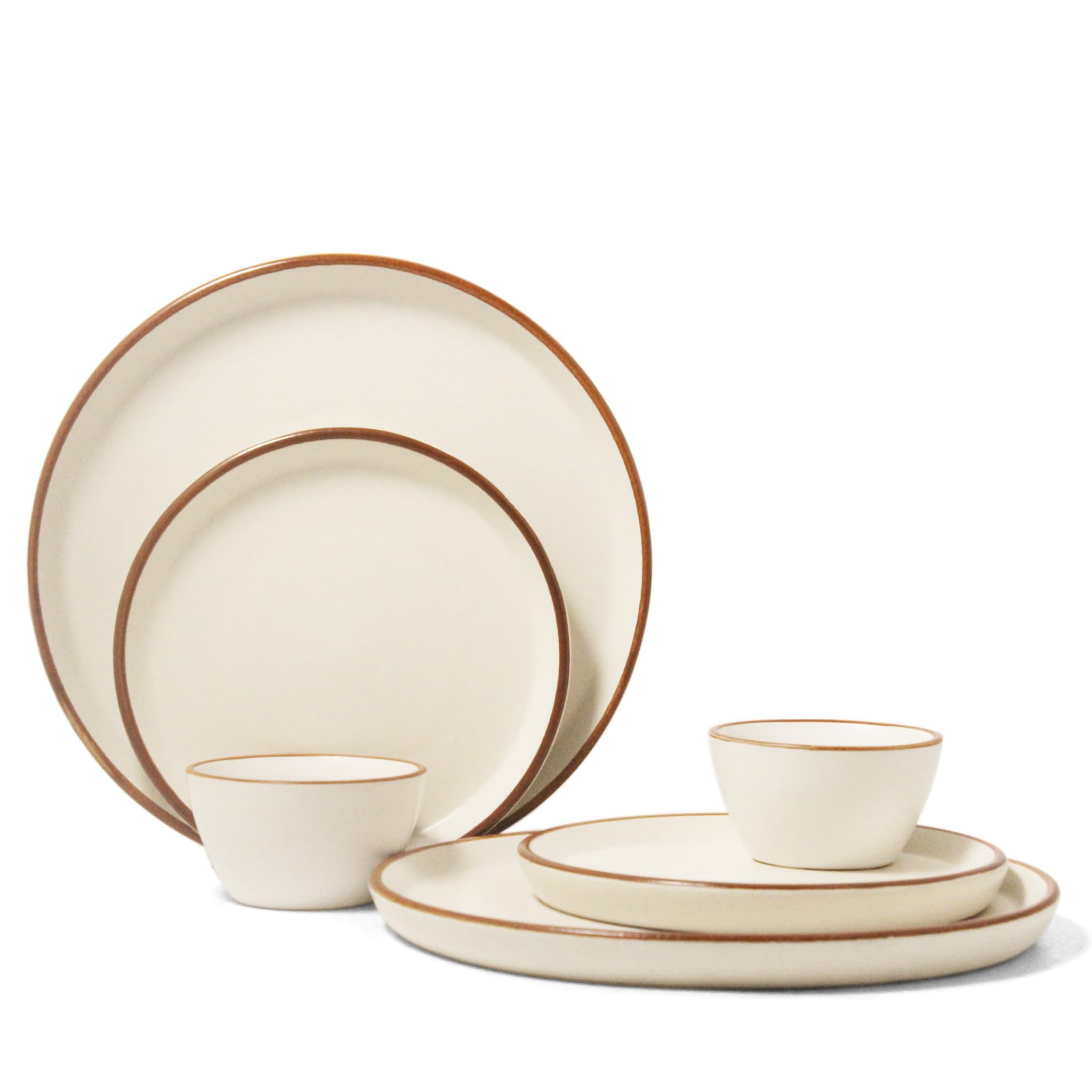 Flamingo Pink Dinner Set for Couples - 6 Piece Ceramic Set -10