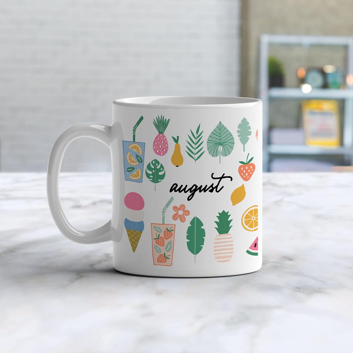 GotPrint Exclusive Monthly Design Mug Collection | Ceramic Coffee Mug | Tea Coco Lover Coffee Mug | Gift for Every Occasion and Season | Spring, Summer, Winter, & Fall, August, 11oz