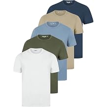 Tokyo Laundry Men's Pack of 5 Cotton Jersey Plain T-Shirt Set