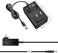 Vista 6 de 12V AC Power Adapter Cord fits for Yamaha Keyboard PSR, YPG, YPT, DGX, DD, EZ, P Digital Piano and Portable Keyboard Series